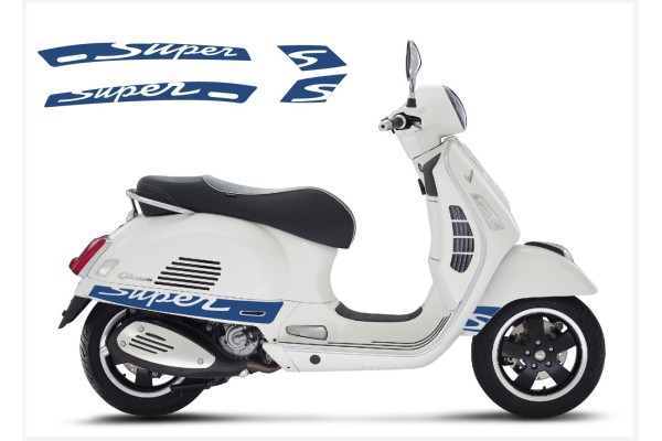 Aufkleber passend für Vespa GT GTS Super Sport Seitenaufkleber Super V2 2 (dark blue) Aufkleber passend für Vespa GT GTS Super Sport Seitenaufkleber Super V2 2 (dark blue)