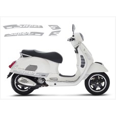 Aufkleber passend für Vespa GT GTS Super Sport Seitenaufkleber Super V2 2 (silver) Aufkleber passend für Vespa GT GTS Super Sport Seitenaufkleber Super V2 2 (silver)