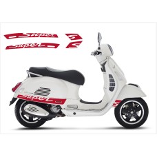 Aufkleber passend für Vespa GT GTS Super Sport Seitenaufkleber Super V2 3 (red) Aufkleber passend für Vespa GT GTS Super Sport Seitenaufkleber Super V2 3 (red)