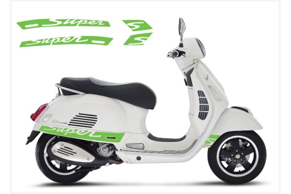 Aufkleber passend für Vespa GT GTS Super Sport Seitenaufkleber Super V2 (green) Aufkleber passend für Vespa GT GTS Super Sport Seitenaufkleber Super V2 (green)