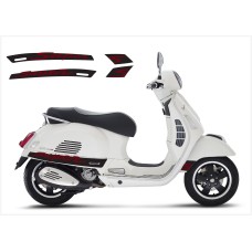 Aufkleber passend für Vespa GT GTS Super Sport Seitenaufkleber Super V3 (black – red) Aufkleber passend für Vespa GT GTS Super Sport Seitenaufkleber Super V3 (black – red)