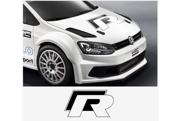 Aufkleber passend für VW Motorhaube R haube Aufkleber 50cm Golf Beetle Polo Passat Bora Lupo