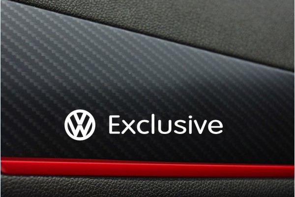 Aufkleber passend für VW Exclusive Armatur Aufkleber 70mm 2Stk.