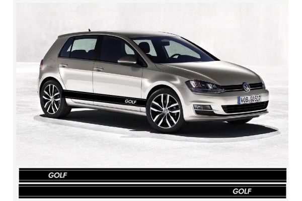 Aufkleber passend für VW Golf Seitenaufkleber Racing Stripes Aufkleber Satz