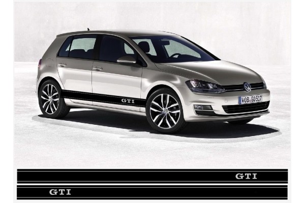 Aufkleber passend für VW GTI Seitenaufkleber Racing Stripes Aufkleber Satz Golf Passat Lupo Polo Jetta