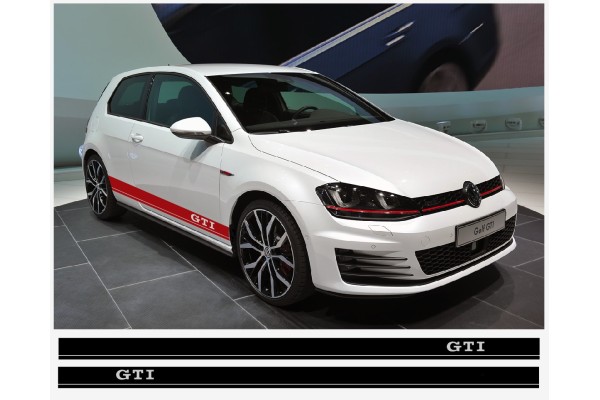 Aufkleber passend für VW GTI Seitenaufkleber Racing Stripes Aufkleber Satz