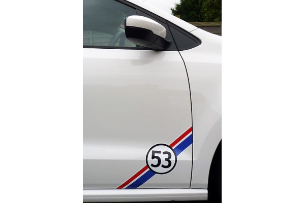 Aufkleber passend für VW HERBIE 53 Seitenaufkleber 2Stk. Satz
