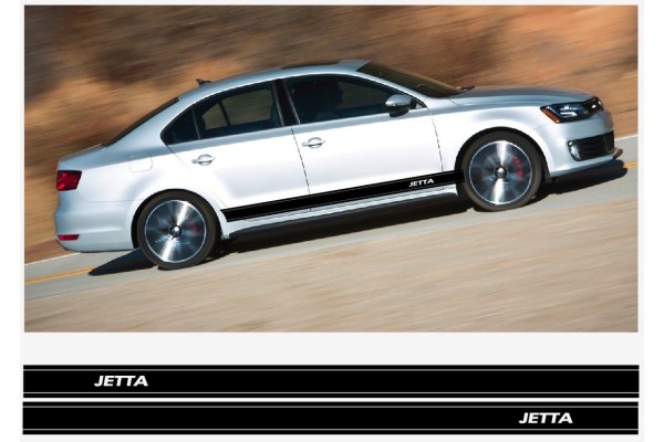 Aufkleber passend für VW Jetta Seitenaufkleber Racing Stripes Aufkleber Satz