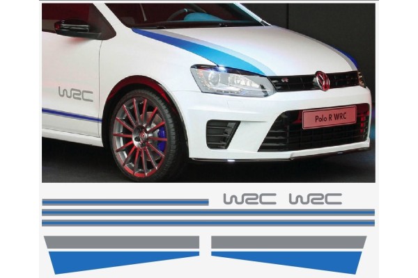 Aufkleber passend für VW Polo R WRC Seitenaufkleber Haubenaufkleber Aufkleber Satz