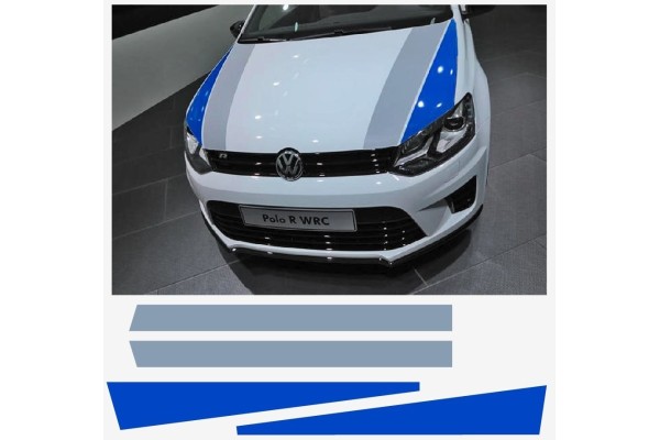 Aufkleber passend für VW Polo R WRC Street Haubenaufkleber Aufkleber Satz