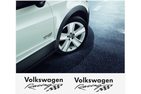 Aufkleber passend für VW Racing Seitenaufkleber 15cm 2Stk. Satz