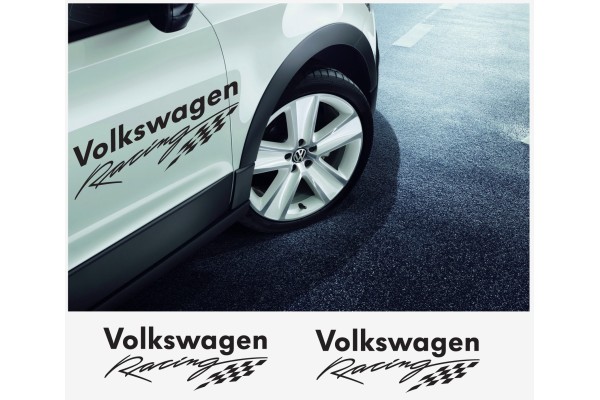 Aufkleber passend für VW Racing Seitenaufkleber 50cm 2Stk. Satz