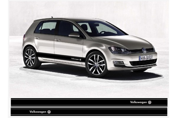 Aufkleber passend für VW Seitenaufkleber Racing Stripes Aufkleber Satz Golf Passat Lupo Polo Jetta