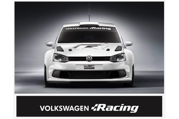 Aufkleber passend für VW Volkswagen Racing Motorsport Frontscheiben Sonnenblendstreifen Aufkleber