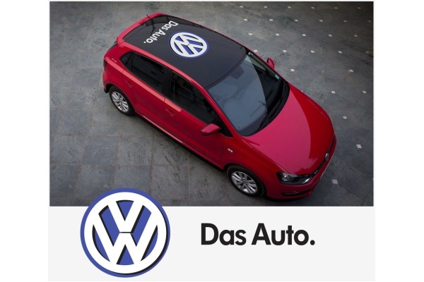 Aufkleber passend für VW Volkswagen Dachaufkleber Das Auto Aufkleber 2 Stk. Satz