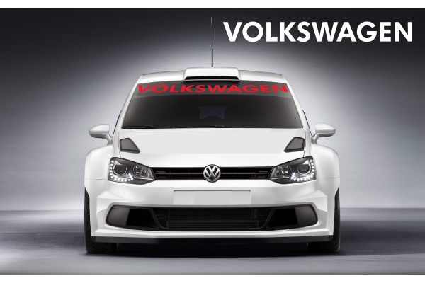 Aufkleber passend für VW Volkswagen Frontscheibe Aufkleber  / 1400mm Schrift + Hintergrund